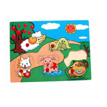 Ξύλινο Puzzle Ενσφηνώματα  Ζωάκια