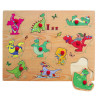 Ξύλινο Puzzle Ενσφηνώματα Ενσφήνωμα Καρτούν Δεινοσαυράκια 