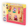 Ξύλινο Puzzle Ενσφηνώματα  Ενσφήνωμα Μαθαίνω τα Ζώα του Ζωολογικού κήπου
