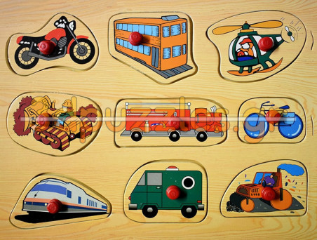 Ξύλινο Puzzle Ενσφήνωμα Μέσα Μεταφοράς