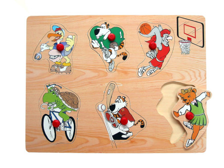 Ξύλινο Puzzle Ενσφηνώματα Αθλήματα