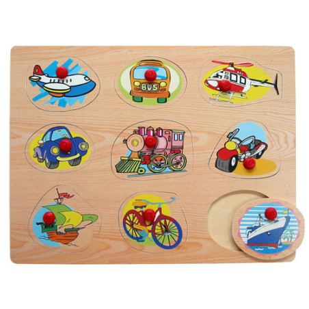 Ξύλινο Puzzle Ενσφηνώματα Ενσφήνωμα Μέσα Μεταφοράς Καρτούν