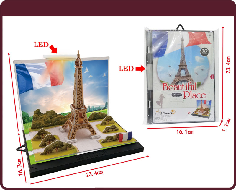 3D PUZZLE LED Πύργος του Αιφελ