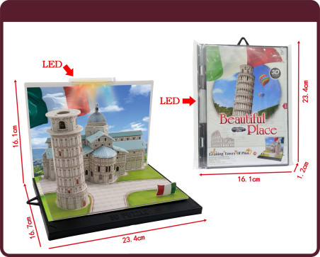 3D PUZZLE LED Πύργος της Πίζας