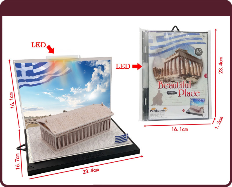 3D PUZZLE LED Παρθενώνας